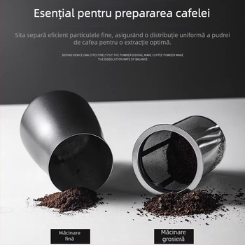 Filtru de cafea din oțel inoxidabil 304, sită fină și ceașcă aromată