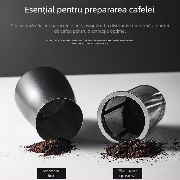 Filtru de cafea din oțel inoxidabil 304, sită fină și ceașcă aromată