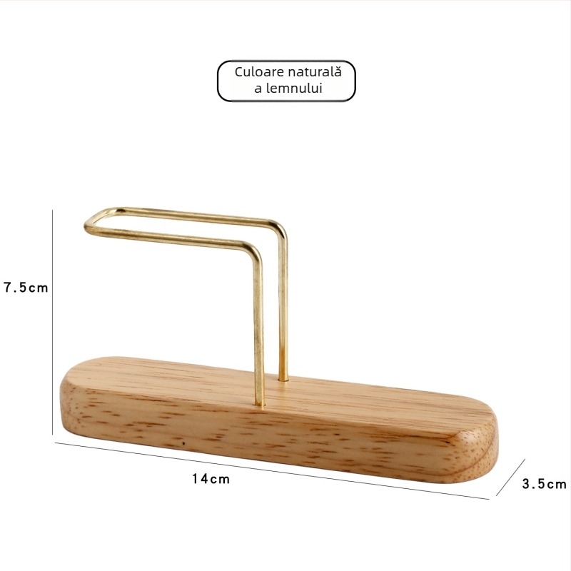 Suport din lemn pentru filtrele de cafea, spațiu de depozitare pentru hârtie de filtrare, cutie de depozitare verticală, design minimalist de Crăciun