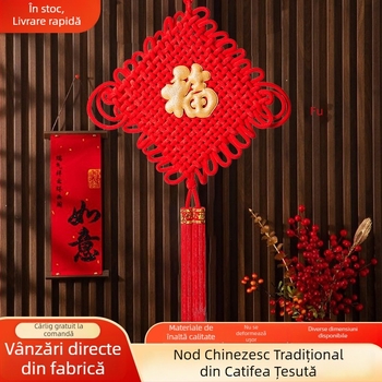 Noduri din catifea cu simbolul norocului, 12–14 bucăți, pentru sufragerie, decor festiv de Anul Nou în stil chinezesc modern