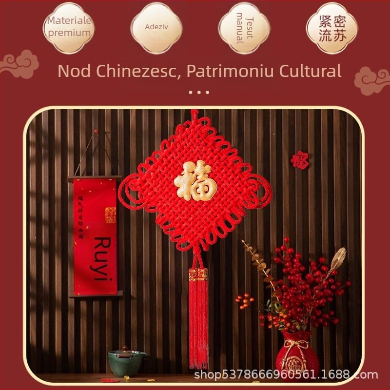 Noduri din catifea cu simbolul norocului, 12–14 bucăți, pentru sufragerie, decor festiv de Anul Nou în stil chinezesc modern