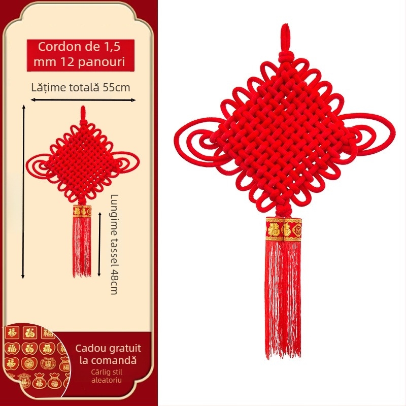 Noduri din catifea cu simbolul norocului, 12–14 bucăți, pentru sufragerie, decor festiv de Anul Nou în stil chinezesc modern