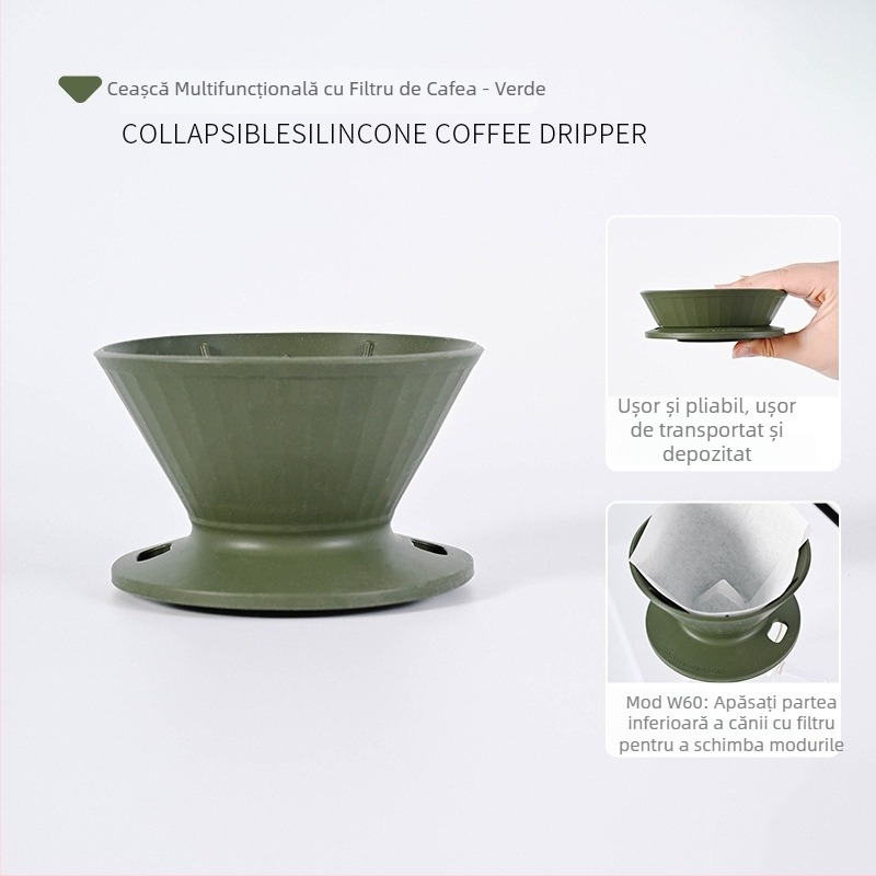 Ceașă de filtru pentru cafea W60 Hill V60, portabilă și pliabilă — Lily Lily filtru cafea
