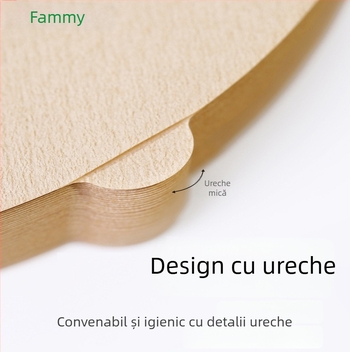 V60 Filtru de cafea – Filtru de hârtie pentru cafea, conic, culoare naturală