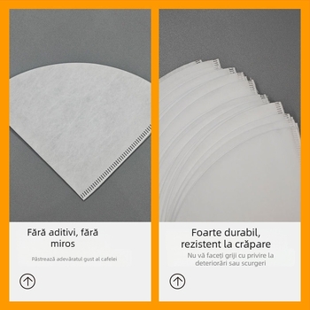 Filtru de cafea V60 din țesătură nețesută, densitate mare, 100 buc., etanș la scurgere și rezistent la pătrundere, de calitate alimentară pentru preparare manuală