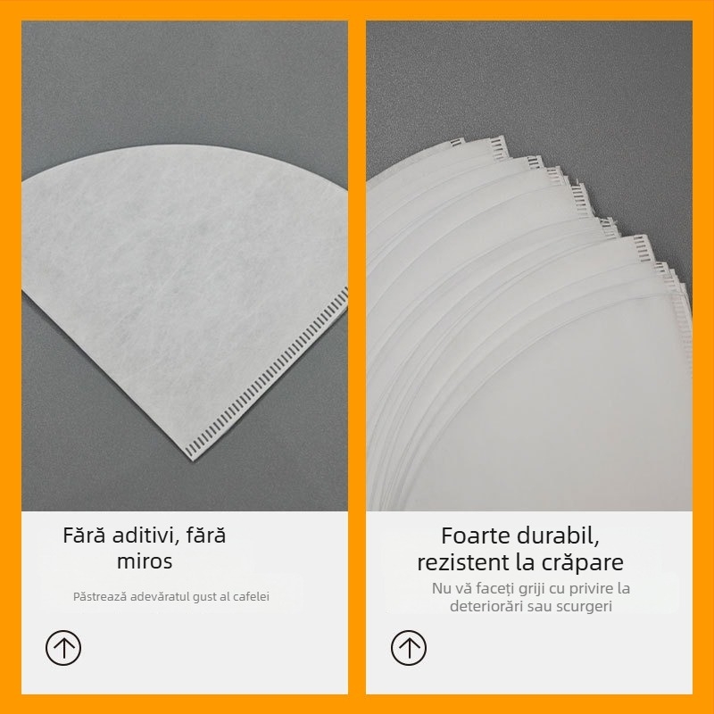 Filtru de cafea V60 din țesătură nețesută, densitate mare, 100 buc., etanș la scurgere și rezistent la pătrundere, de calitate alimentară pentru preparare manuală