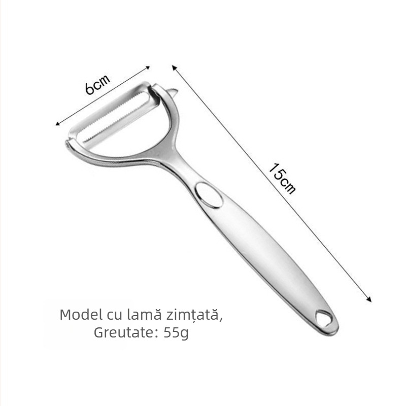 Jia Sheng Curățător din oțel inoxidabil pentru cartofi, mere și pepene — unealtă de bucătărie multifuncțională
