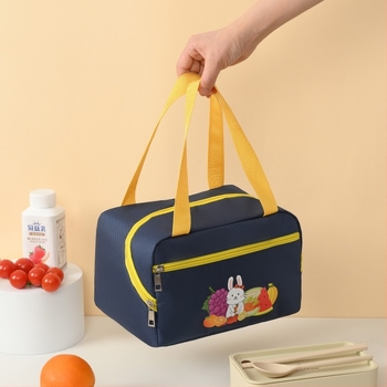 Geantă izolantă pentru prânz cu design de iepuraș drăguț, husă pentru monede, gentuță pentru machiaj și igienă, cutie de picnic, pachet de răcire, potrivită pentru activități în aer liber