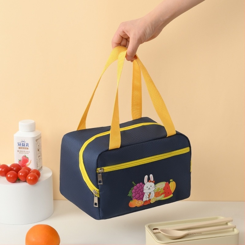 Geantă izolantă pentru prânz cu design de iepuraș drăguț, husă pentru monede, gentuță pentru machiaj și igienă, cutie de picnic, pachet de răcire, potrivită pentru activități în aer liber