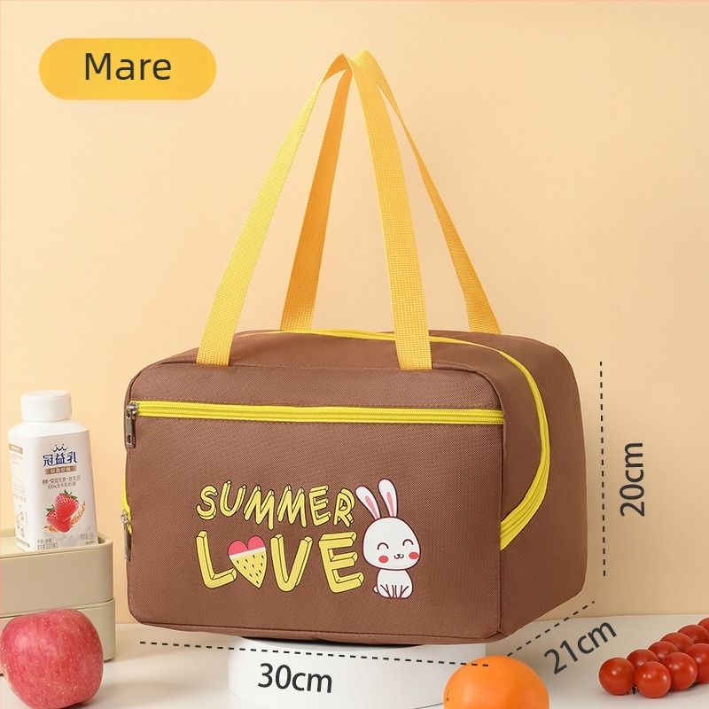 Geantă izolantă pentru prânz cu design de iepuraș drăguț, husă pentru monede, gentuță pentru machiaj și igienă, cutie de picnic, pachet de răcire, potrivită pentru activități în aer liber