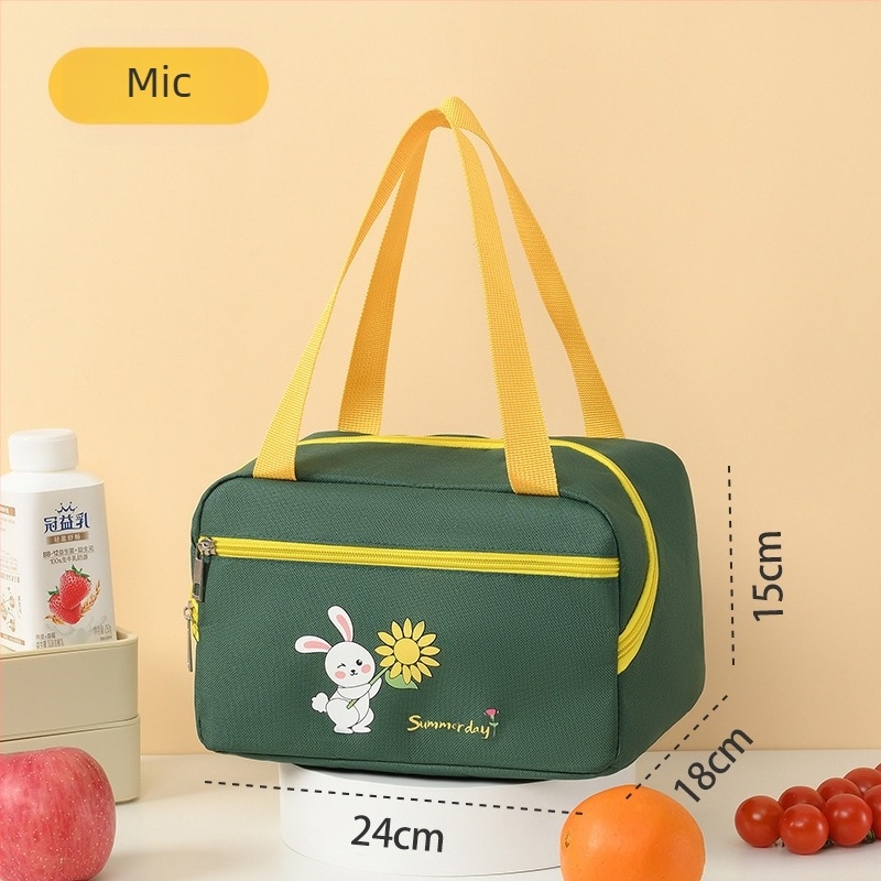 Geantă izolantă pentru prânz cu design de iepuraș drăguț, husă pentru monede, gentuță pentru machiaj și igienă, cutie de picnic, pachet de răcire, potrivită pentru activități în aer liber