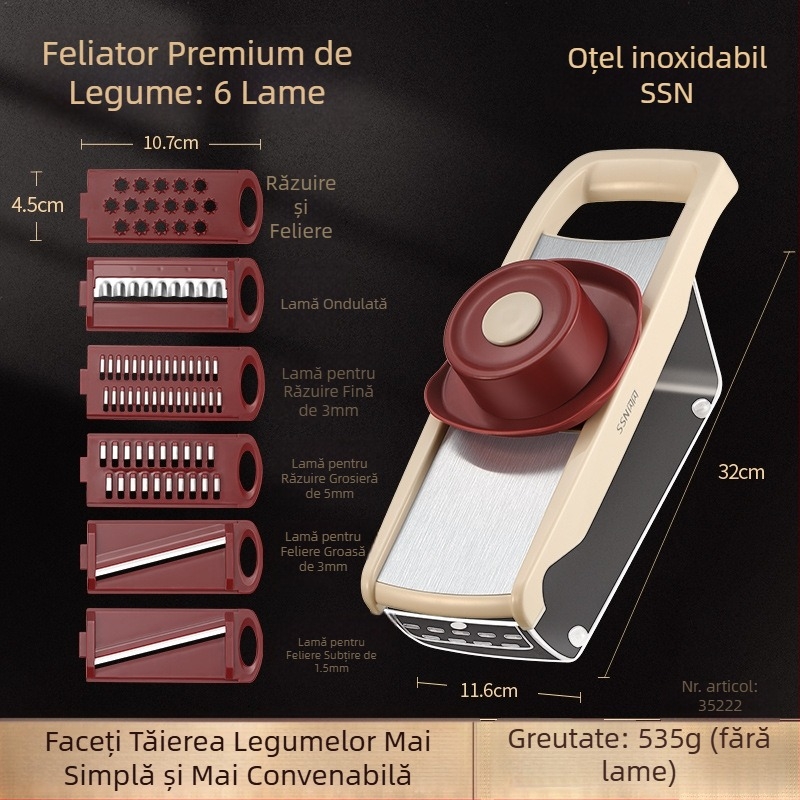 Feliator multifuncțional pentru fructe și legume: lămâi, portocale, grepfrut și cartofi