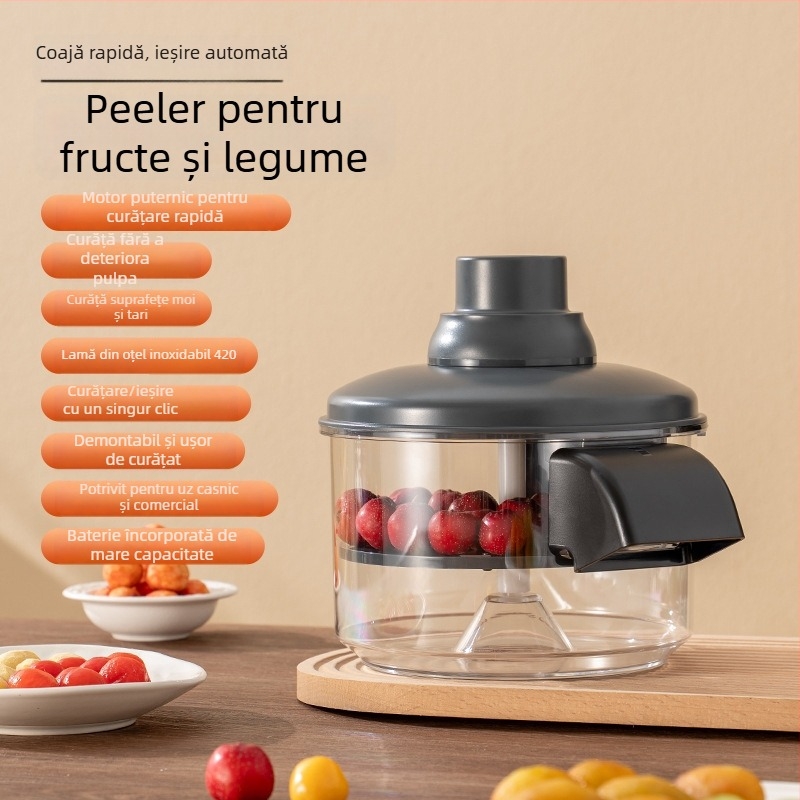 Curățitor electric pentru fructe și legume, dispozitiv compact de bucătărie, multifuncțional