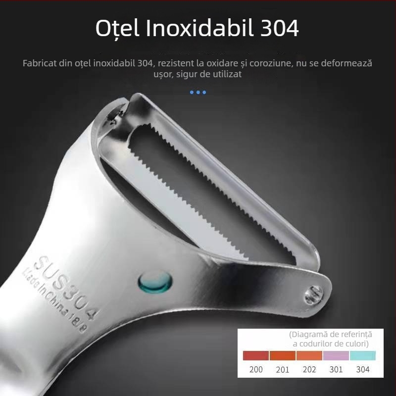 304 oțel inoxidabil – cuțit multifuncțional pentru curățarea fructelor și legumelor, răzătoare pentru mere