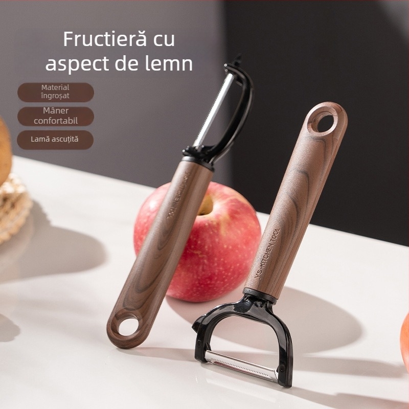 Cuțit de decojit din oțel inoxidabil pentru fructe, lamă pentru ananas și decojit mere – instrument de bucătărie