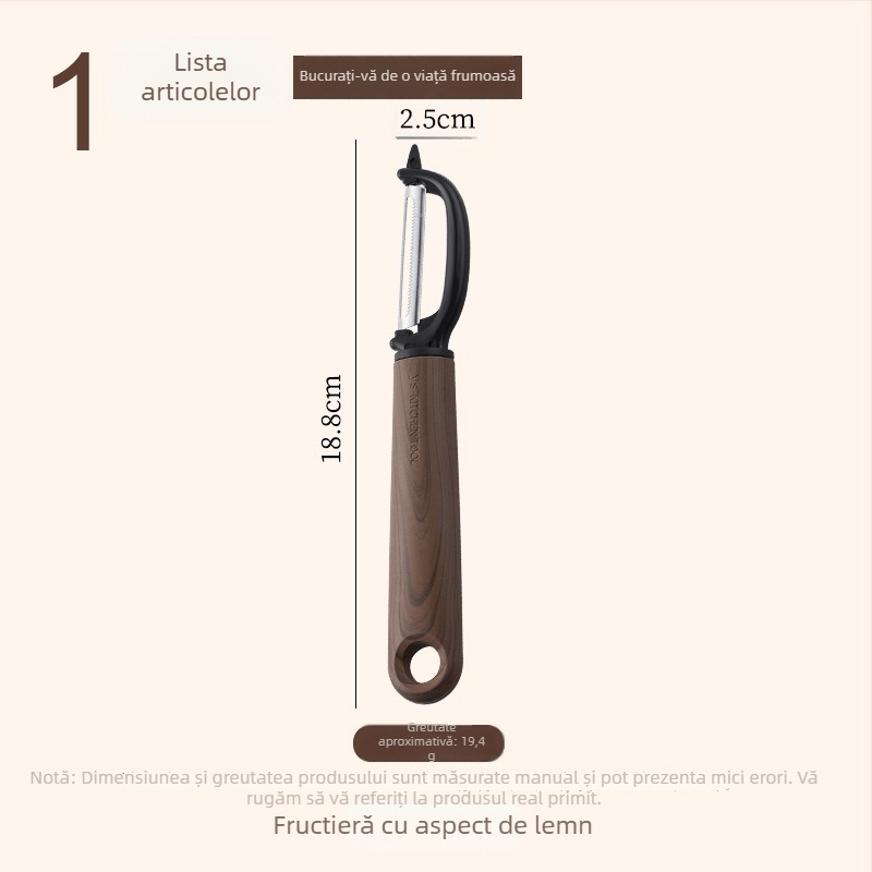 Cuțit de decojit din oțel inoxidabil pentru fructe, lamă pentru ananas și decojit mere – instrument de bucătărie