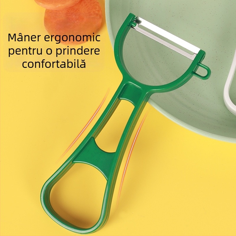 Camellia Cuțit de curățat și răzuitor pentru mere, cartofi și fructe – unelte de bucătărie retro