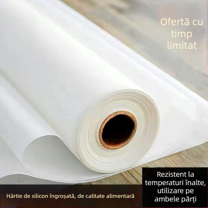 Hârtie de pergament de calitate alimentară, potrivită pentru air fryer și cuptor pentru prăjituri, antiaderentă, absorbantă de ulei, pentru grătare și uz casnic
