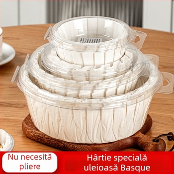 Basque hârtie de copt antiulei, pentru forme fără pliuri, pentru prăjituri și deserturi