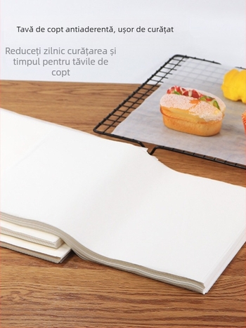 Hârtie de copt cu strat absorbant de ulei, rezistentă la temperaturi înalte, pentru pâine și prăjituri, liner pentru tavă de cuptor
