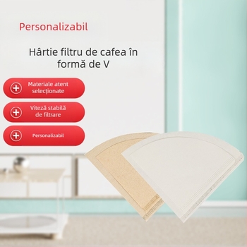 Hârtie de filtru pentru cafea în formă de V, 51 g, pentru preparare manuală, V60-02, 100 foi pentru 1–4 porții
