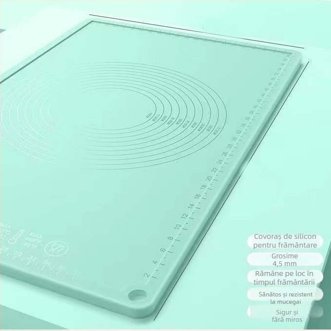 Covoraș din silicon pentru frământat aluatul, suprafață groasă de întindere și modelare a aluatului