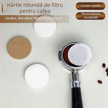Hartie de filtru circulară pentru espressor, filtru moka pot de unică folosință pentru extracție manuală