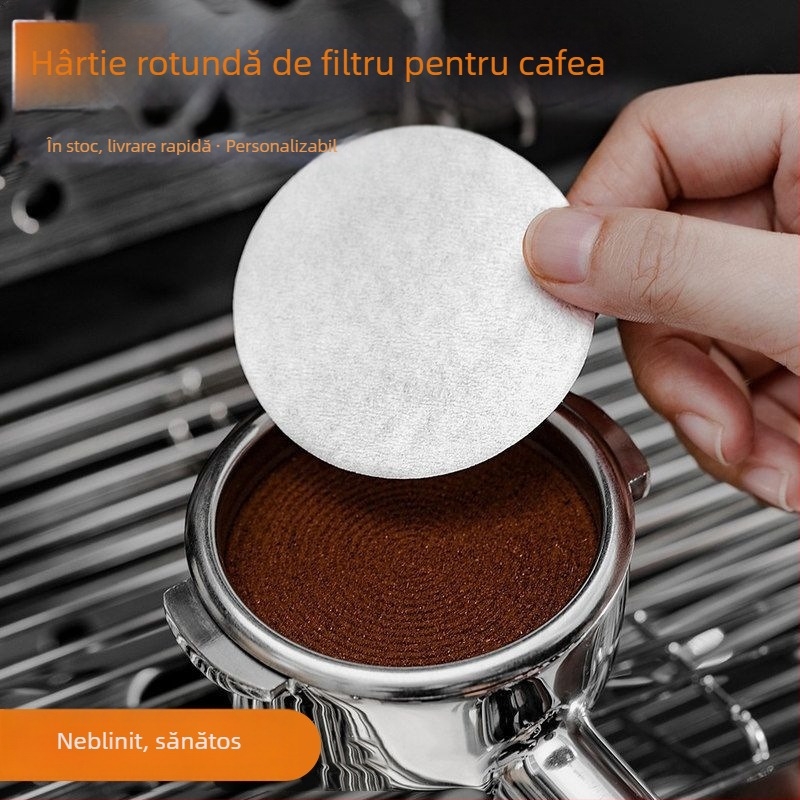 Hartie de filtru circulară pentru espressor, filtru moka pot de unică folosință pentru extracție manuală