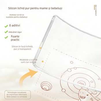 Crazy Shark Covor din silicon pentru frământat aluat, pentru întindere și coacere, Cfcm001 Transparent