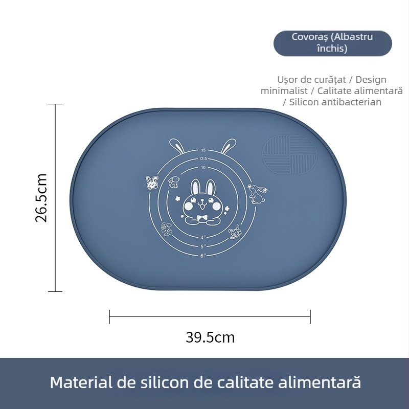 Covoraș de aluat din silicon antibacterian, grosime dublă, clasă alimentară, pentru întinderea aluatului, mare în bucătărie, pentru coacere și frământare