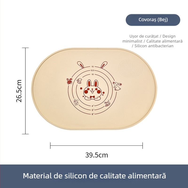 Covoraș de aluat din silicon antibacterian, grosime dublă, clasă alimentară, pentru întinderea aluatului, mare în bucătărie, pentru coacere și frământare