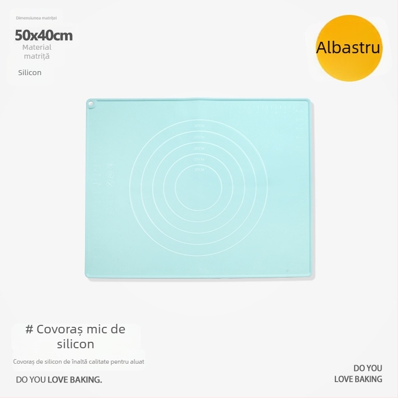 Covoraș din silicon pentru frământat aluat și întins, de calitate alimentară, gros, pentru uz casnic