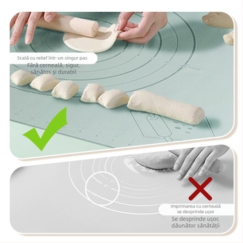 Covoraș mare din silicon pentru întinderea aluatului și coacere, silicon alimentar