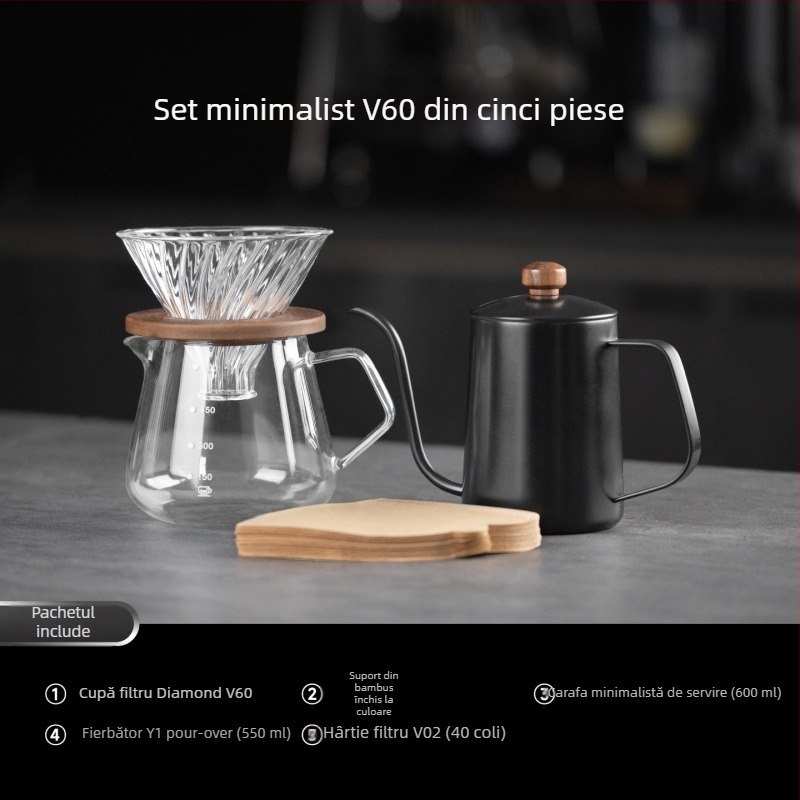 Set premium de cafea pentru acasă, în stil american, cu cântar, ustensile pentru cafea și oală de cafea, cadou de afaceri