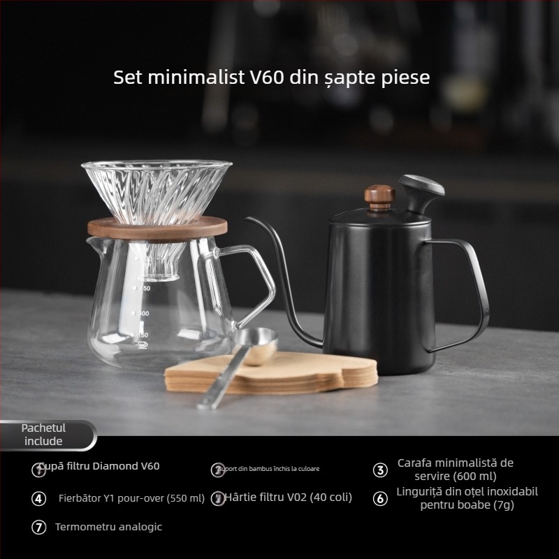 Set premium de cafea pentru acasă, în stil american, cu cântar, ustensile pentru cafea și oală de cafea, cadou de afaceri