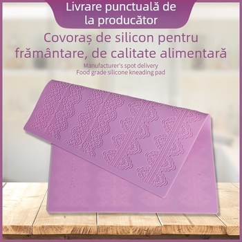 Covor din silicon pentru frământat aluat, gros, antiaderent, blat pentru întinderea aluatului și coacere