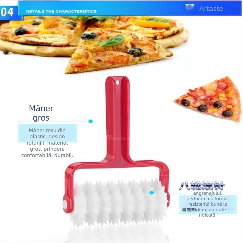 Rulou pentru aluat de pizza cu găuri