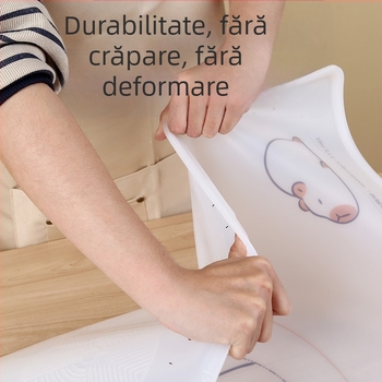 Covoraș de aluat din silicon cu model capybara, suprafață antiaderentă, groasă, pentru întindere și coacere acasă