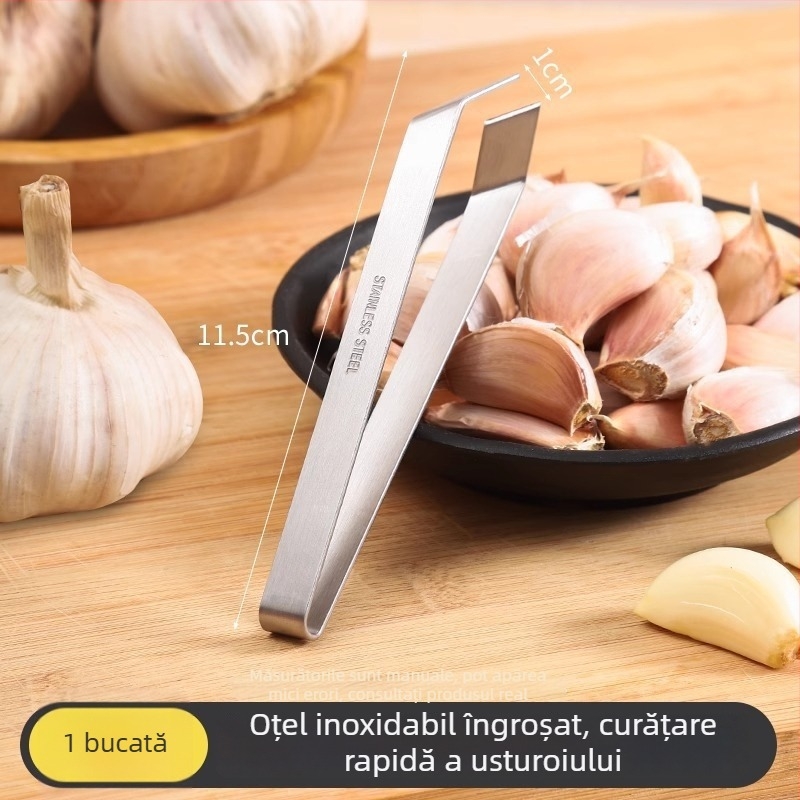 Curățător de usturoi din oțel inoxidabil, zdrobitor de usturoi, unelte de bucătărie multifuncționale