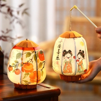 2026 Noul model 61 Lanteră pentru Ziua Copilului, handmade DIY în stil Chinezesc, lanternă de palat portabil, decor suspendat pentru Anul Calului