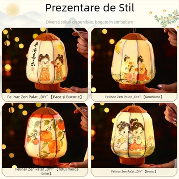 2026 Noul model 61 Lanteră pentru Ziua Copilului, handmade DIY în stil Chinezesc, lanternă de palat portabil, decor suspendat pentru Anul Calului