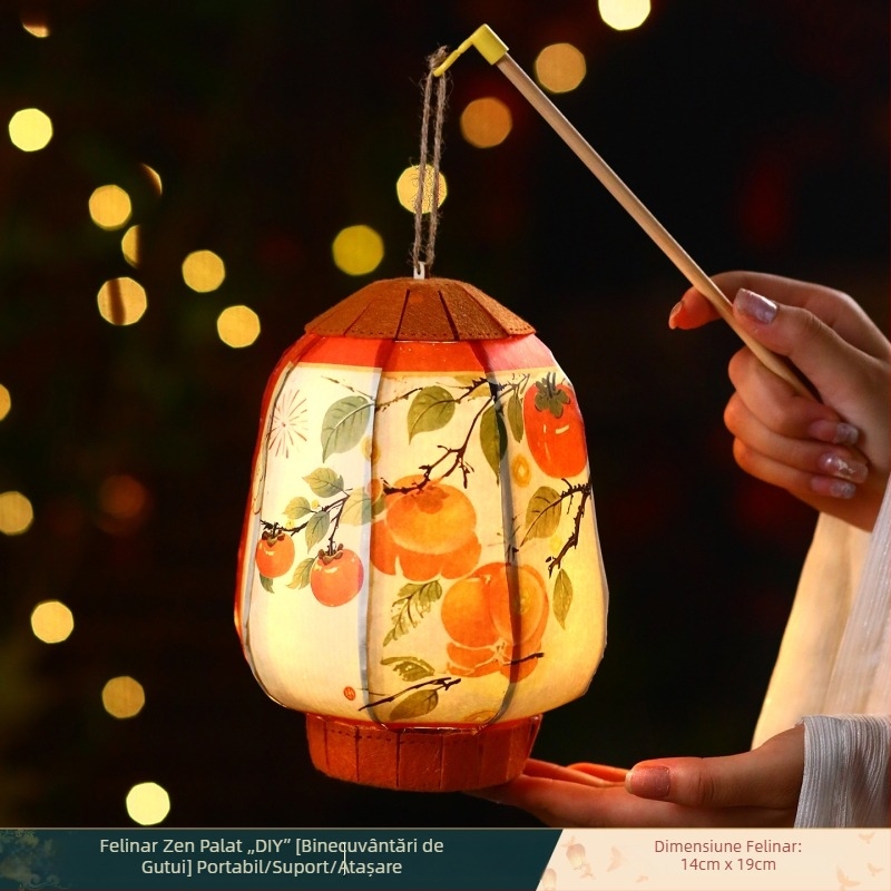 2026 Noul model 61 Lanteră pentru Ziua Copilului, handmade DIY în stil Chinezesc, lanternă de palat portabil, decor suspendat pentru Anul Calului