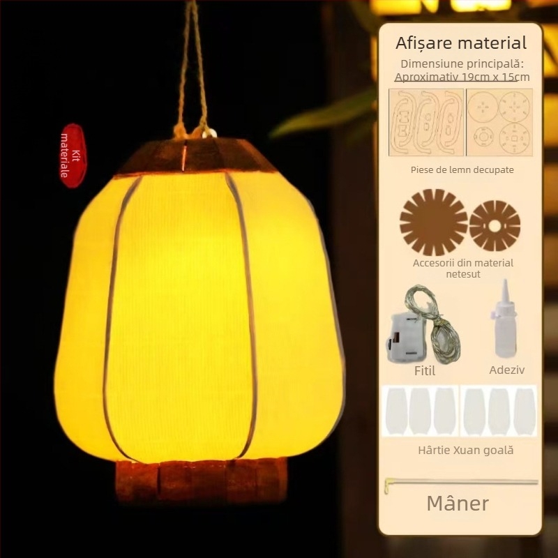2026 Noul model 61 Lanteră pentru Ziua Copilului, handmade DIY în stil Chinezesc, lanternă de palat portabil, decor suspendat pentru Anul Calului