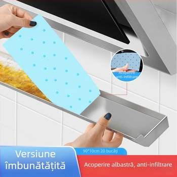 Hârtie absorbantă pentru ulei pentru hotă, bumbac absorbant pentru ulei, bumbac special rezistent la ulei, panou anti-ulei, model îmbunătățit cu folie, 20 de bucăți