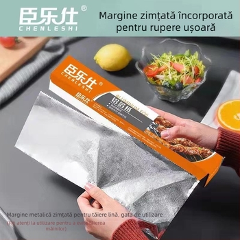 Folie de aluminiu pentru cuptor și friteuză cu aer, rezistentă la temperaturi înalte, ambalaj economic pentru coacere și grilare, clasă alimentară