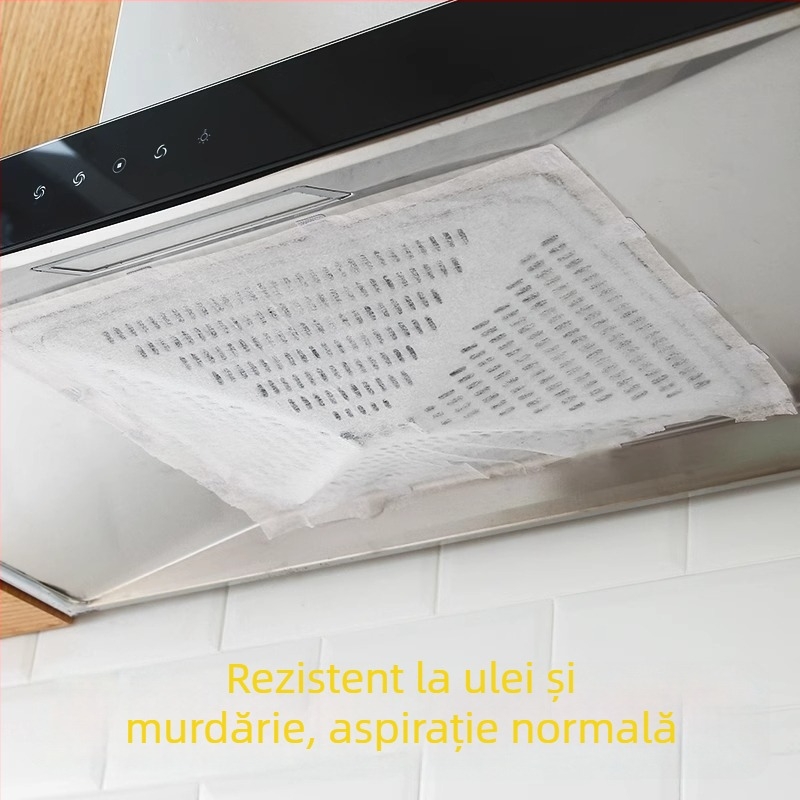 Hârtie filtrantă autoadezivă rezistentă la temperaturi pentru hota de bucătărie, absorbantă de grăsime