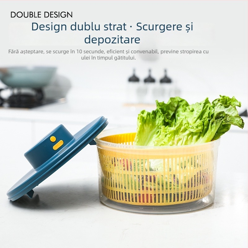 Dehidrator electric pentru legume și spinner de salată, coș pentru scurgerea apei, rezistent la temperaturi înalte