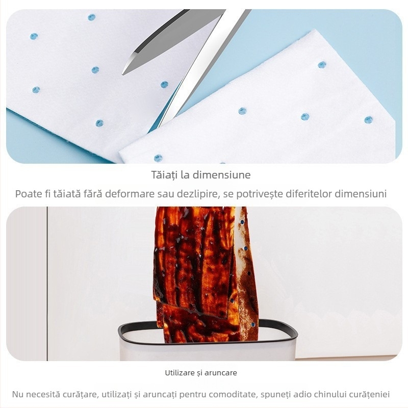 Discuri absorbante din bumbac pentru ulei pentru hotă, filtru lateral îngroșat, hârtie rezistentă la ulei pentru tava de colectare