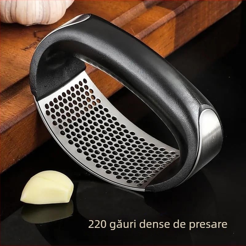 Presa manuală de usturoi, zdrobitor circular pentru usturoi, unealtă pentru pastă de usturoi, zdrobitor de usturoi, curățător de coji de usturoi