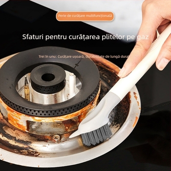 Set multifuncțional de unelte pentru curățarea bucătăriei: răzuitor pentru carcasa elicei hotă, spatulă și perie pentru fundul oalei